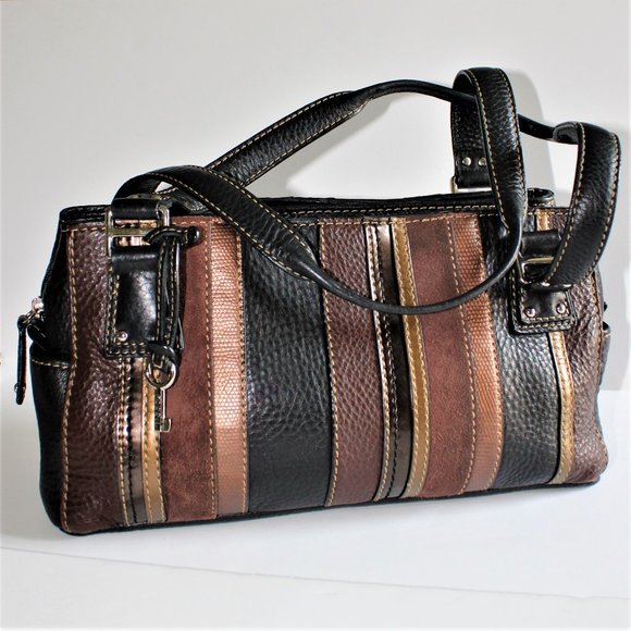 Fossil Patchwork Organizer Shoulder Bag - Picture 2 of 8